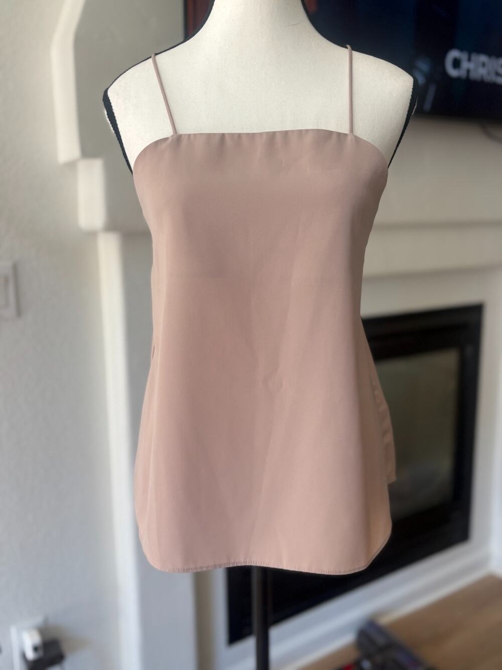 all:row Mauve Square Neck Spaghetti Strap Camisole Blouse Tank Top Size XS 00-4